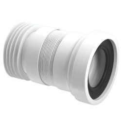 McAlpine  Flexible Straight Toilet Pan Connector White 100-160mm
