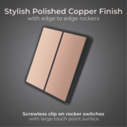 British General Evolve 20A 16AX 2-Gang 2-Way Light Switch  Copper