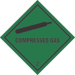 "Compressed Gas" Diamond 100mm x 100mm