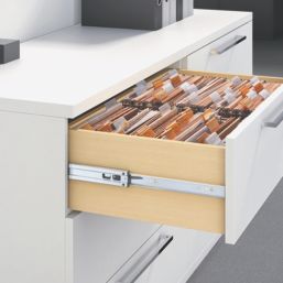 Essentials Steel Heavy Duty Self-Closing Ball Bearing Drawer Runners 500mm 2 Pack