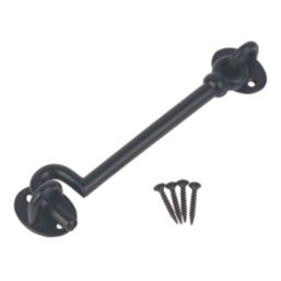GateMate Cast Pattern Cabin Hook Black 150mm