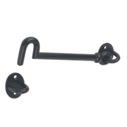 GateMate Cast Pattern Cabin Hook Black 150mm