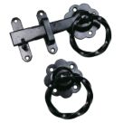 Twisted Gate Ring Latch Black 152mm