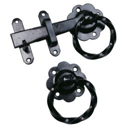 Twisted Gate Ring Latch Black 152mm