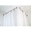Croydex Straight Shower Curtain Rail System Aluminium Chrome 900-1760mm