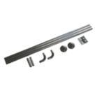 Croydex Straight Shower Curtain Rail System Aluminium Chrome 900-1760mm