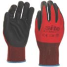 Site  Nitrile Foam Coated Gloves Red/Black X Large