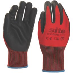 Site  Nitrile Foam Coated Gloves Red/Black X Large