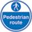 "Pedestrian Route" Anti-Slip Floor Sign 450mm x 450mm