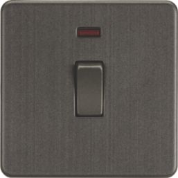 Knightsbridge  20A 1-Gang DP Control Switch Smoked Bronze with LED