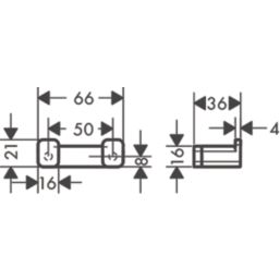 Hansgrohe AddStoris Double Bathroom Hook Polished Gold Optic
