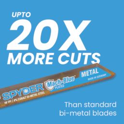 Spyder Mach-Blue  Multi-Material Reciprocating Saw Blades 150mm 2 Pack