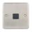 Hager Sollysta WRBTSBSB 1-Gang Slave Brushed Steel with Black Inserts