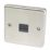 Hager Sollysta WRBTSBSB 1-Gang Slave Brushed Steel with Black Inserts