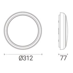 4lite  LED Smart Wall/Ceiling Light Graphite 13W 929lm