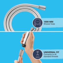 Grohe VitalioFlex Silver  Shower Hose Chrome 8mm x 1500mm