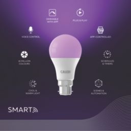 Calex Smart B22 A60 RGB & White LED Light Bulb 9.4W 806lm
