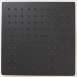 Highlife Bathrooms  Swivel & Tilt Square Rainfall Shower Head Matt Black 200mm