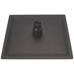 Highlife Bathrooms  Swivel & Tilt Square Rainfall Shower Head Matt Black 200mm