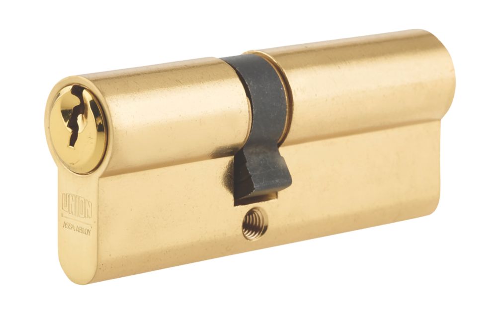 Union 6Pin Euro Cylinder Lock 4040 (80mm) Brass Screwfix
