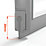 Aqualux  Replacement  4-Fold Bath Screen Seal  Grey 1020mm