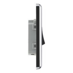 LAP  20A 16AX 1-Gang 2-Way Light Switch  Polished Chrome with Black Inserts