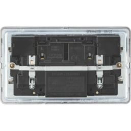 Knightsbridge  13A 2-Gang SP Switched Socket + 4.0A 20W 2-Outlet Type A & C USB Charger Smoked Bronze with Black Inserts