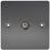 LAP  1-Gang Female Coaxial TV Socket Black Nickel
