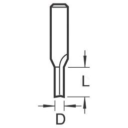 Trend TR03X1/4TC 1/4" Straight Router Cutter 5mm x 16mm