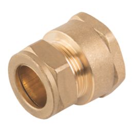 Midbrass  Brass Compression Adapting Female Coupler 1" x 3/4"