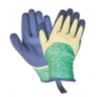 ClipGlove Bottle Glove Plus  Womens Recycled Polyethylene Gardening Gloves Blue / Green / Cream Medium