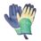 ClipGlove Bottle Glove Plus  Womens Recycled Polyethylene Gardening Gloves Blue / Green / Cream Medium