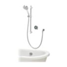 Aqualisa Optic Q Gravity-Pumped Rear-Fed Chrome Thermostatic Dual Outlet Smart Shower with Adjustable Head & Bath Overflow Filler