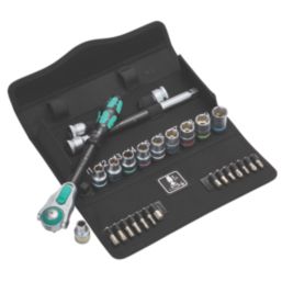 Wera 8100 SC 6 Zyklop Speed 1/2" Drive Ratchet & Socket Set 28 Pcs
