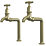 ETAL Alton Bib Cross Head Taps Polished Brass 1 Pair