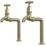 ETAL Alton Bib Cross Head Taps Polished Brass 1 Pair