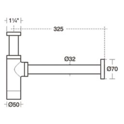 Ideal Standard  Contemporary Bottle Trap Chrome 50mm