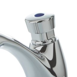 Highlife Bathrooms Skara Chrome 95mm Push Button Mono Basin Pillar Tap