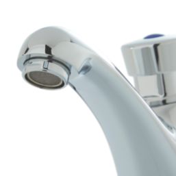 Highlife Bathrooms Skara Chrome 95mm Push Button Mono Basin Pillar Tap