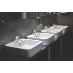 Highlife Bathrooms Skara Chrome 95mm Push Button Mono Basin Pillar Tap