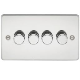 Knightsbridge  4-Gang 2-Way LED Intelligent Dimmer Switch  Polished Chrome