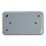 Contactum Metalclad 2-Gang Blanking Plate Grey