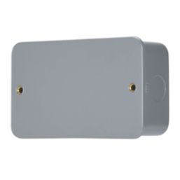 Contactum Metalclad 2-Gang Blanking Plate Grey