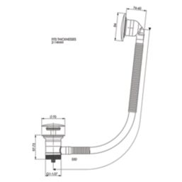 Top-Fix Bath Waste & Overflow Chrome
