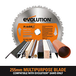 Evolution  Multi-Material Circular Saw Blade 255mm x 25.4mm 28T