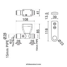 Flomasta Remote Control Shut-off Valve 15mm