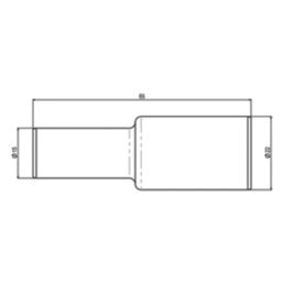 PolyPlumb Enhanced  Plastic Push-Fit Reducing Spigot Reducers 22mm x 15mm 2 Pack