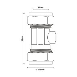 Flomasta Isolating Valves 15mm 2 Pack
