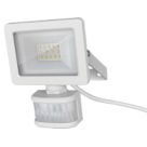 LAP Weyburn Outdoor LED Floodlight With PIR Sensor White 10W 1000lm