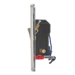 Contactum Lyric 13A Switched Fused Spur with Neon Brushed Steel with Black Inserts